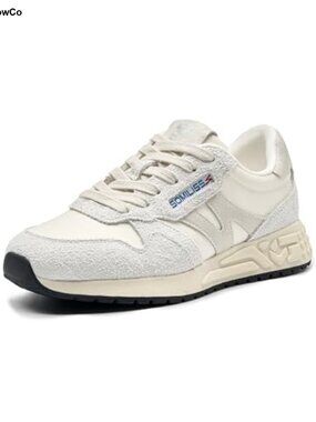 Womens Comfort Platform Sneakers Suede Fabric Walking Shoes